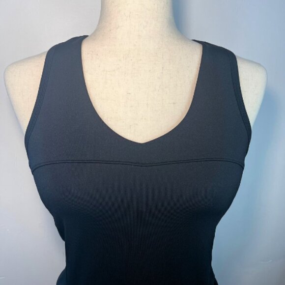 ATHLETA V-Neck Active Tank Ruched Sides Built-In Bra Size 34B - Picture 2 of 10